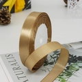 Champagne gold satin ribbon roll for gift wrapping and wedding favors decoration - Champagne Gold