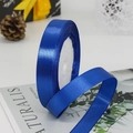 Premium royal blue satin ribbon roll 1.5cm wide for luxury gift wrapping and DIY crafts - Sapphire Blue