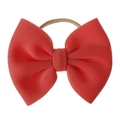 Grote koraalrode strik hoofdband voor baby's met een zeer elastische nylon band - Watermeloen Rood