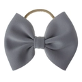 Bandeau bébé avec nœud surdimensionné gris fumé et bande élastique douce sans couture - Gris clair