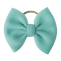 Bandeau bébé vert menthe avec grand nœud en tissu texturé et ruban en nylon élastique - Vert menthe