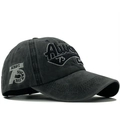 Dark grey washed cotton baseball cap with 3D Always 75 embroidery on the side - Adjustable / Black