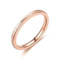 Minimalistischer Ring aus Titanstahl in Roségold mit sandgestrahlter Matttextur - US 5 / Roségold