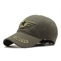 Olive green tactical washed cotton baseball cap with U.S. ARMY embroidery and star badge - M(56-58cm) / Army Green