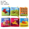 Set di 6 libri tattili in tessuto per neonati con animali, frutta e veicoli - Serie LT2956 Set di 6 Libri (Animale/Traffico/Numero/Frutta/Verdura/Oceano)