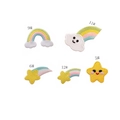 Self-adhesive rainbow and star embroidery patches for kids clothing DIY decoration - Rainbow Series / 5 Pieces