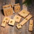 Kraftpapier sieradendoosjes set met zonnebloem sticker en Especially For You lint - Tas 13x15x7cm