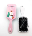 Pink Christmas-themed cartoon air cushion paddle brush with a white hairbrush set - Pink Santa Claus