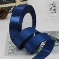 Navy blue satin ribbon roll for gift wrapping and DIY wedding decorations - Dark Blue