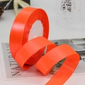Roll of bright orange 2cm satin ribbon for elegant gift wrapping and DIY crafts - Orange Red