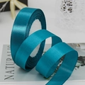 Peacock blue satin ribbon roll 2cm for gift wrapping and wedding decorations - Teal