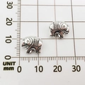 Antique silver elephant bead DIY jewelry component measured at 12x10mm size - 10137-ancient Silver Elephant / 9x11-1.5mm