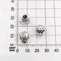 Silver alloy lion head charm beads for DIY bracelets with 10mm large hole diameter - Leopard Head Style (10116)