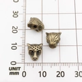Three antique bronze lion head spacer beads with leopard spots for DIY bracelet making - Leopard Head Style (10120)