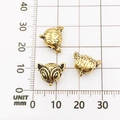 Golden fox head charm beads in vintage alloy for DIY jewelry bracelet making - Fox Head Style (10130)