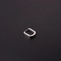 Orecchino a cerchio quadrato minimalista in acciaio inossidabile con finitura lucida - Stile Quadrato (360-1#S) / Argento