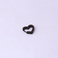 Boucle d'oreille créole minimaliste en forme de cœur en acier inoxydable noir mat - Style Coeur Conventionnel (360-2#B)