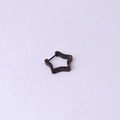 Boucles d'oreilles étoile en acier inoxydable noir mat pour un look moderne - Style Étoile à Cinq Branches (360-4#B)