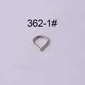 Anello clicker a D in acciaio inossidabile argento lucido per piercing orecchio o naso - Stile Goccia d'Acqua a V (362-1#) / Argento