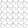 Silver adjustable rings set with 26 pavé-set initials A-Y and sparkling cubic zirconia - Letter A / White Gold