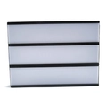 Scatola luminosa a LED A4 nera creativa con pannello bianco e tre binari orizzontali - 96 Carte con lettere in bianco e nero / Nero