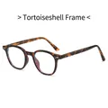 Montatura occhiali rotonda tartarugata retrò con rivetti metallici e filtro luce blu - Montatura Tartarugata