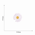 Detailed size view of white daisy embroidery patch measuring three centimeters wide - Gap Daisy 3cm