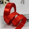 Vibrant red 2cm satin ribbon roll for gift wrapping and wedding cake decorations - Red