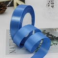 Royal blue 2cm satin ribbon roll for gift wrapping and wedding decorations - Lake Blue