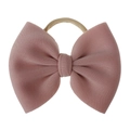 Bandeau bébé avec gros nœud rose poudré et bandeau nude élastique pour nourrisson - Vieux rose