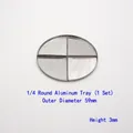 Lot de 4 godets en aluminium quart de cercle 59mm pour palettes de maquillage - Godet en Aluminium Rond 59mm 1/4 (Lot de 4)