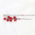 Artificial red holly berries stems 15cm measurement on white background for DIY floral decor - 15cm/7 Berries / Red