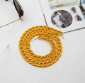 Detail of chunky ginger yellow acrylic eyewear chain with non-slip silicone loops - Turmeric