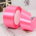 Bright pink satin ribbon roll for gift wrapping and wedding DIY crafts, 4cm wide - 4cm x 22m / 05# Hot Pink