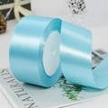 4cm light blue silk satin ribbon roll for elegant gift wrapping and floral bouquets - 4cm x 22m / 11# Sky Blue
