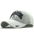 Cappellino da baseball in cotone con ancora 3D e ricamo BATHS in stile nautico - Regolabile / Bianco