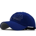 Berretto da baseball blu scuro classico con ricamo 3D New York City su sfondo bianco - Regolabile / Blu