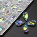 Waterdrop crystal pendant in iridescent AB finish for DIY jewelry and accessories - Rainbow AB