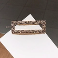 Rechteckige hohle Haarklammer aus Metall in glitzerndem Roségold für Damen - 1# Dünnes Rechteck