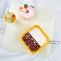 Cute PVC simulation dessert keychain set featuring pink donut and sweet dessert cups - Style 6 - Bead Chain