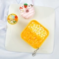 Cute PVC dessert keychain set featuring strawberry donut, mango bowl, and sundae charms - Style 16 - Bead Chain