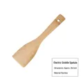 Bamboo kitchen spatula for non-stick pans with a long handle and hanging hole - Electric Griddle Spatula