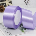 4cm purple satin ribbon roll for gift wrapping and wedding flower arrangements - 4cm x 22m / 21# Light Purple