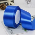 Bright blue satin ribbon roll 4cm for elegant gift wrapping and floral decoration - 4cm x 22m / 40# Royal Blue