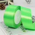 Bright green 4cm satin ribbon roll for gift wrapping and floral decoration - 4cm x 22m / 52# Fruit Green