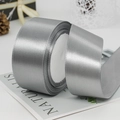 Silver grey 4cm satin ribbon roll for gift wrapping and wedding DIY crafts - 4cm x 22m / 59# Gray