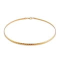 Minimalist 4mm gold-plated titanium steel flat omega snake chain collar with lobster clasp - Style A Gold (KN35036-Z) / 45cm
