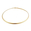 Minimalist 4mm gold titanium choker with geometric textures and lobster clasp - Style B Gold (KN35037-Z) / 45cm