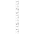 Cartoon style children growth chart on canvas showing height measurements from 10 to 190 cm - Light Grey Wave