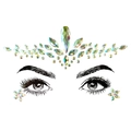 Detailed holographic face jewels and acrylic diamond forehead stickers for DIY festival makeup - BL185/Iridescent Holographic Flower Style